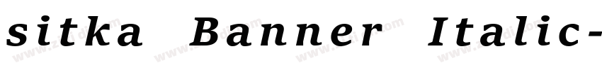 sitka Banner Italic字体转换